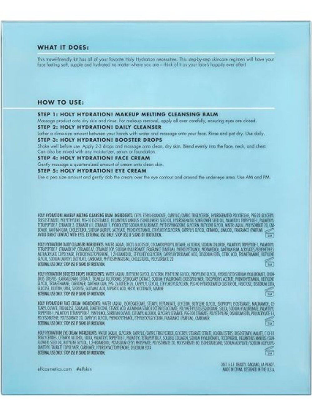 e.l.f. SKIN Holy Hydration! Hydrated Ever After Skincare Mini Kit, Travel - Picture 4 of 5
